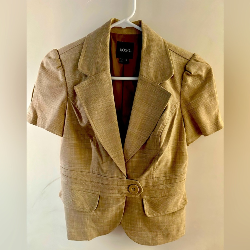 XOXO skirt blazer suit set